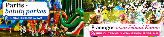 Pramogos vaikams - batutų parkas