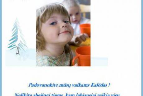 Padovanokime vaikams Kalėdas!