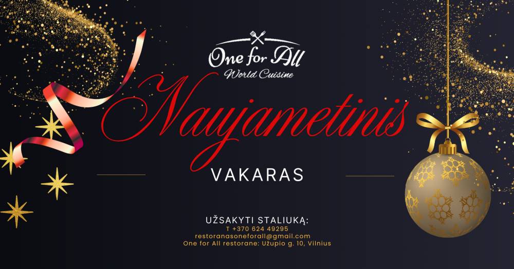 Naujametinis vakaras restorane "One for All"