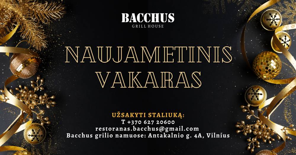 Naujametinis vakaras grilio namuose Bacchus