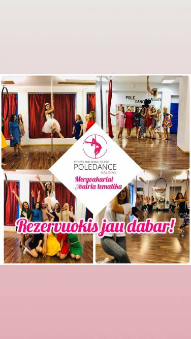Mergvakario gimtadienio idėja Poledance pamoka