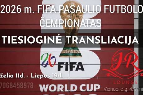 Transliuosime futbolą: tiek viduje, tiek jaukioje terasoje! Lounge JR