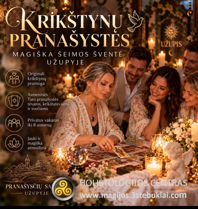 Krikštynų pranašystės – magiška šeimos šventė Užupyje