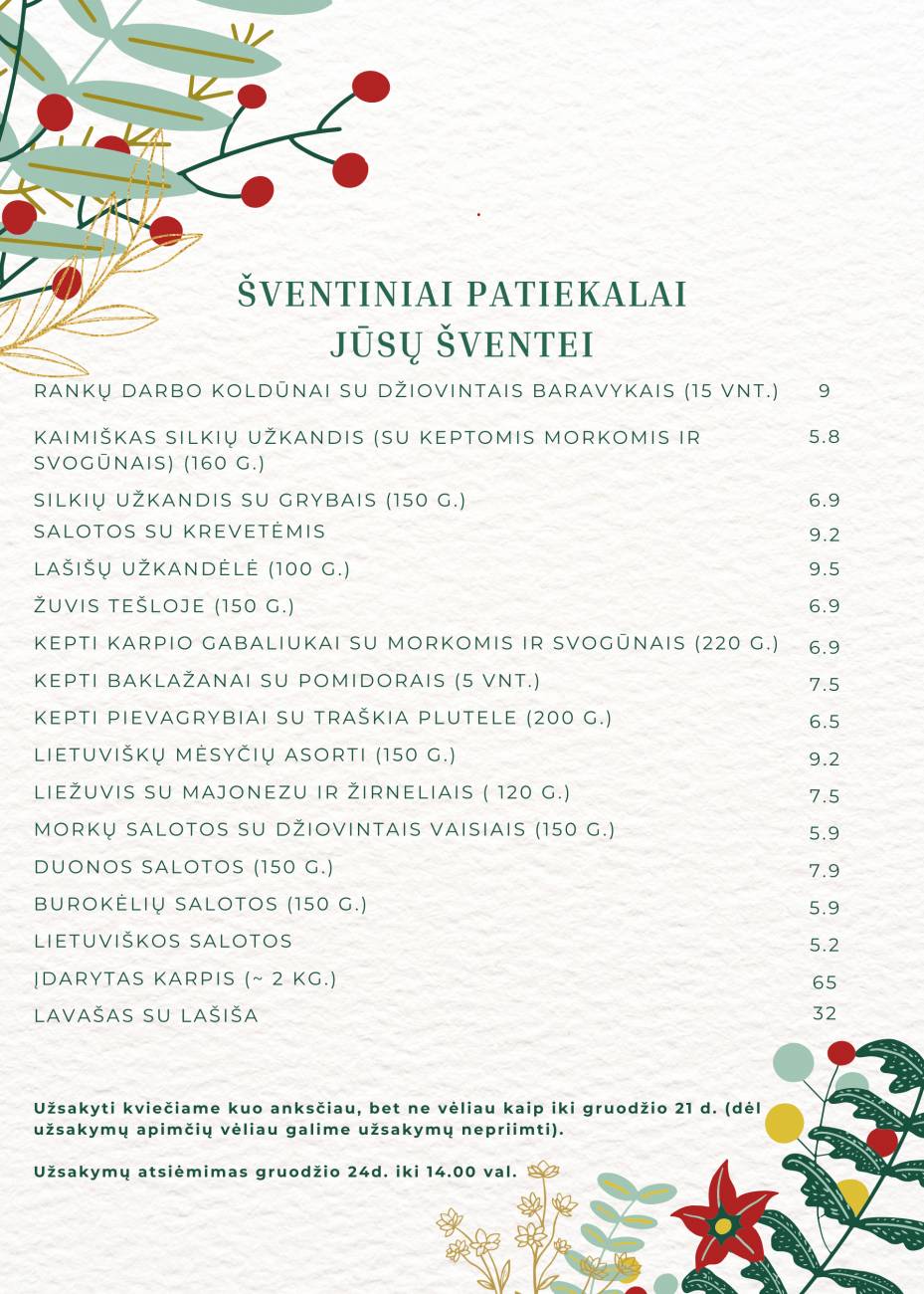 Kalėdų šventė Vilniuje, kavinėje “Agotos gryčia“! Gruodžio 21d.