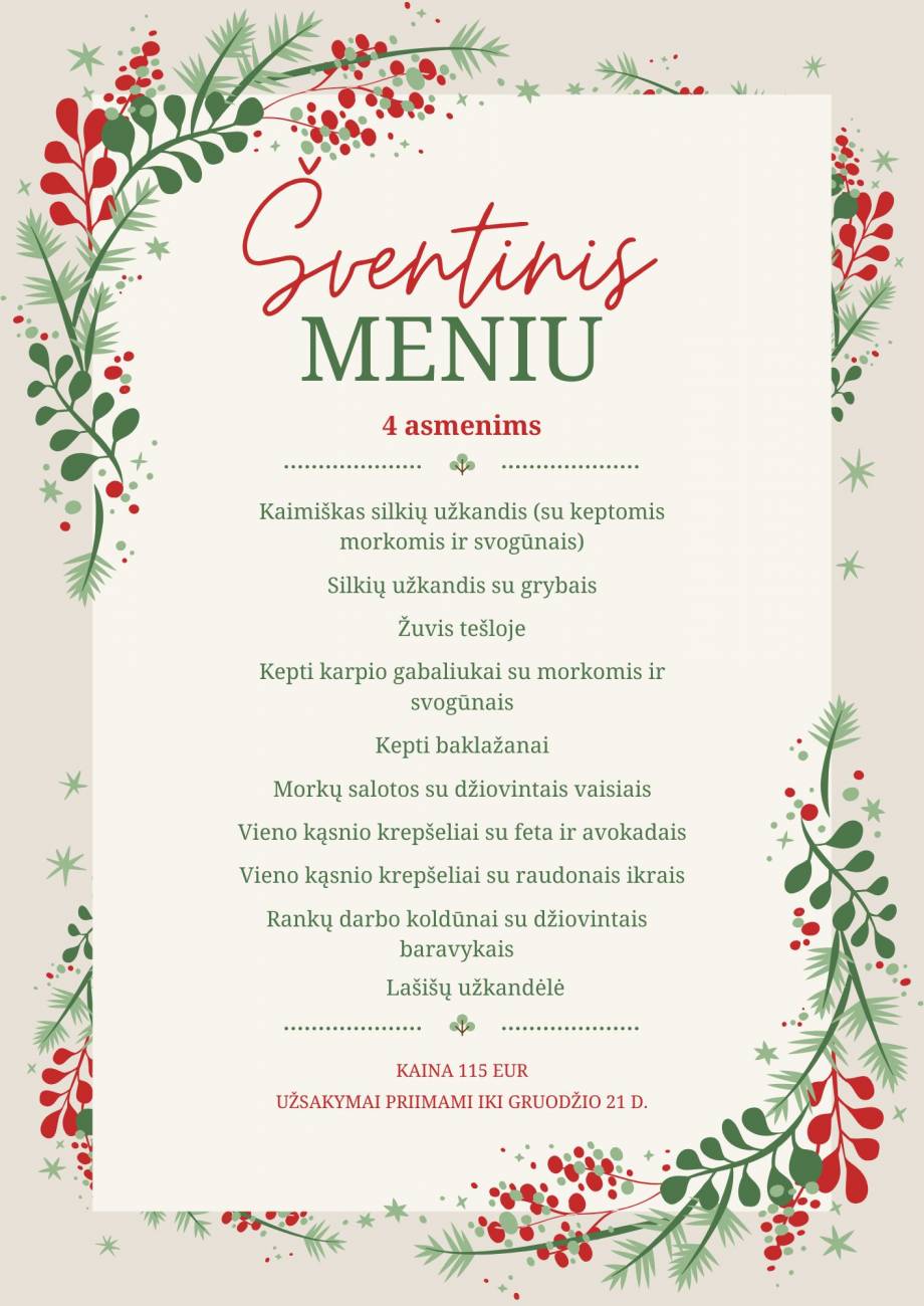 Kalėdų šventė Vilniuje, kavinėje “Agotos gryčia“! Gruodžio 21d.