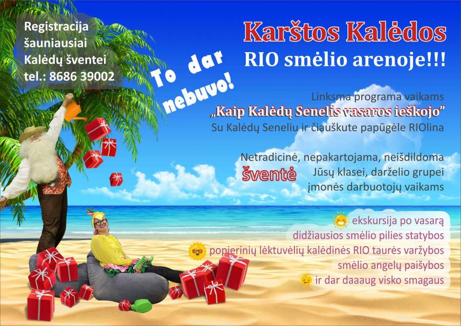 Vaikų gimtadieniai ir kitos šventės Kaune “RIO arenoje“