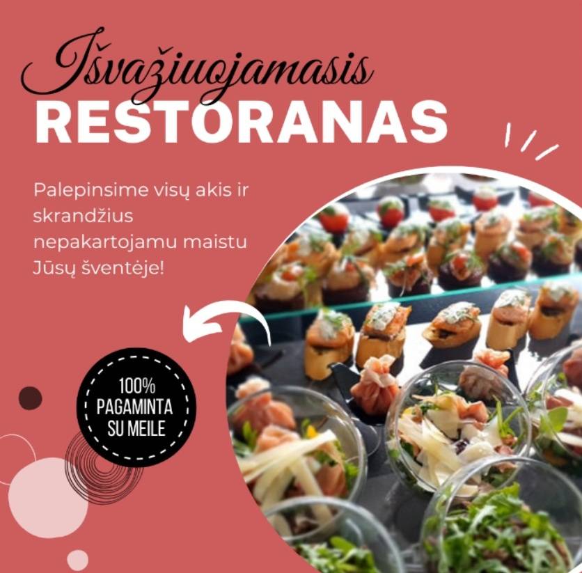 Išvažiuojamasis restoranas - "Juoda Raudona" - maistas Jūsų šventėms!