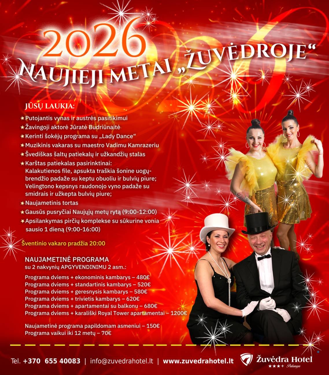 Naujieji metai viešbutyje “Palangos žuvėdra“, ant Baltijos jūros kranto!